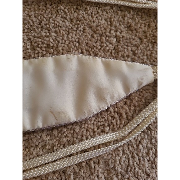 Christian DIOR CEINTURES  vintage hand beaded cream bridal cumberbund BELT SZ XS - Picture 4 of 13